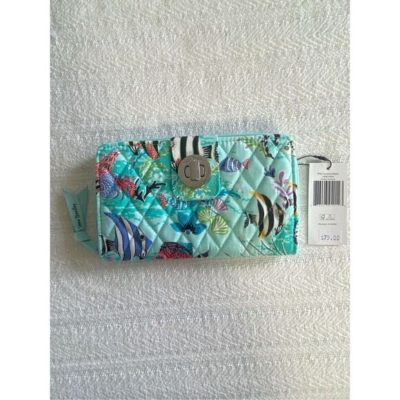 Vera Bradley Turnlock Wallet - Antilles Treasures - Picture 2 of 6
